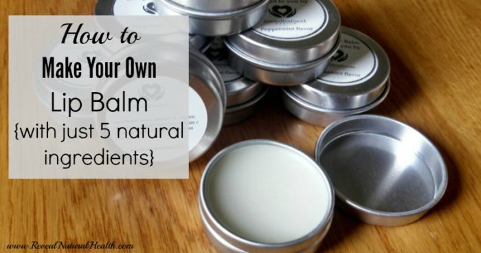 Make your own lip balm with just 5 natural ingredients! This nourishing lip balm will soften your lips without melting in your purse on hot days.