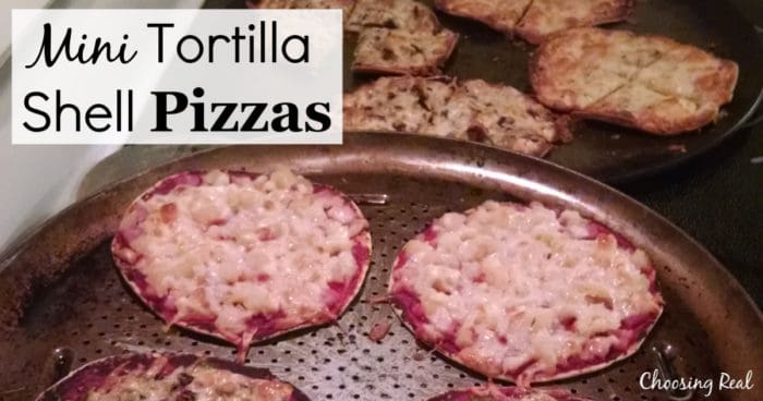 Making Mini tortilla shell pizzas is a fun and easy alternative to ordering out or spreading pizza crust for homemade pizza.